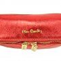 Kožená kabelka Pierre Cardin FRZ 1660 LUREX - červená