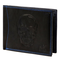 Peňaženka Money Kepper CDD 5600 SKULL - čierna + modrá