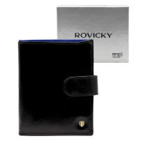 Peňaženka Rovicky N4L-RVT-2 RFID - čierna + modrá