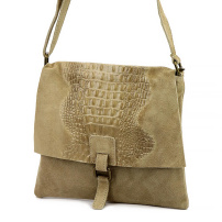 Kožená kabelka Luka 26-076 CROCO - taupe